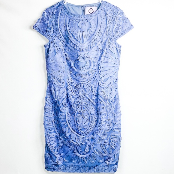 JS Collections Short Sleeve Mesh Cocktail Dress10P - Picture 2 of 8